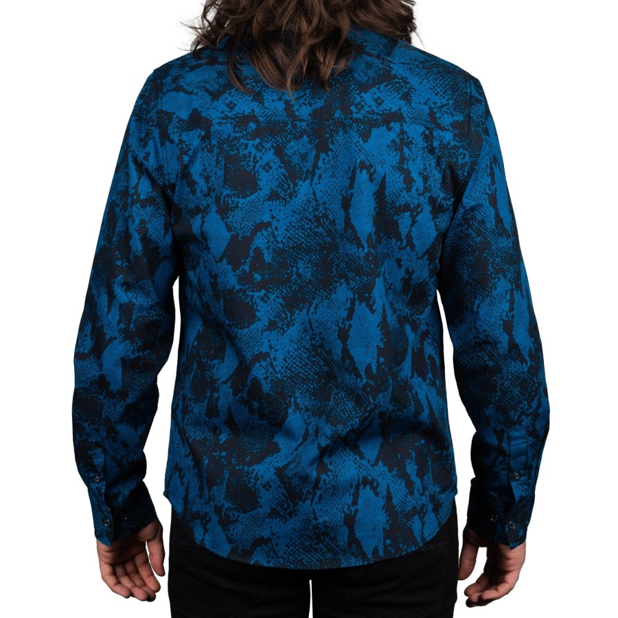 Button-Downs | Rocknrolla Collection Blue Viper Shirt